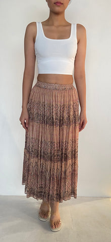 Hemant & Nandita | Noor Midi Skirt | Brown