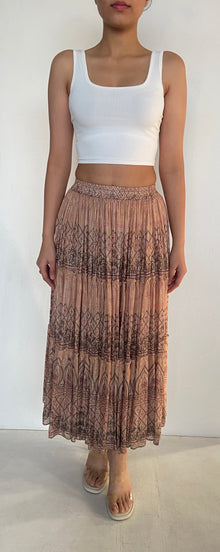 Hemant & Nandita | Noor Midi Skirt | Brown