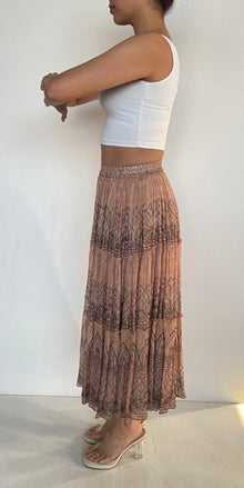 Hemant & Nandita | Noor Midi Skirt | Brown