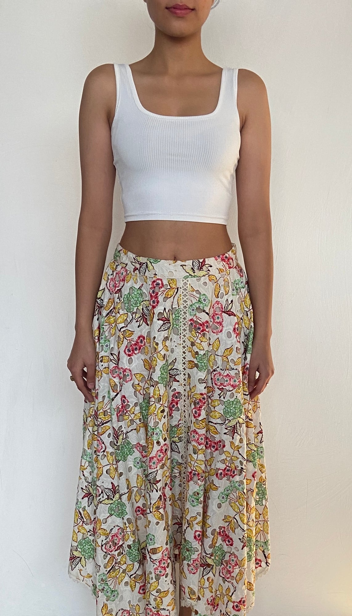 Hemant & Nandita | Preet Long Skirt | Off-White