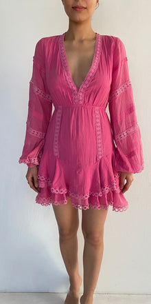 Hemant & Nandita | Ruby Short Dress | Pink