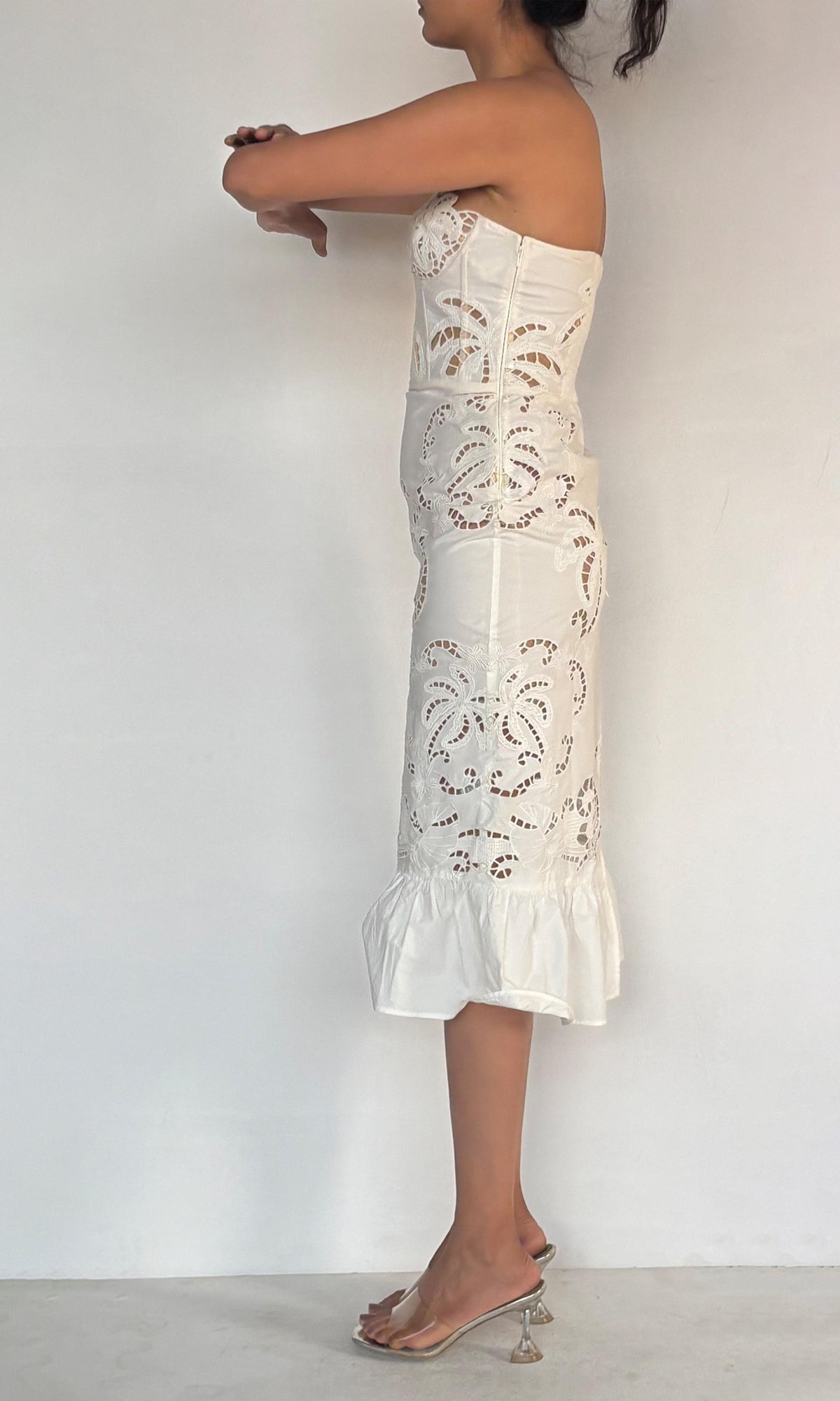 Womens | Inv Cotton Poplin Midi Dress | White