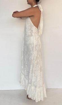 Hemant And Nandita | Inv Viscose Jacquard Long Dress | White