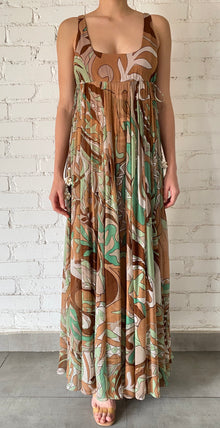 Hemant & Nandita | Long Dress With Side Knot | Green