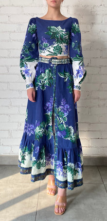 Hemant & Nandita | Keva Crop Top | Green/Blue