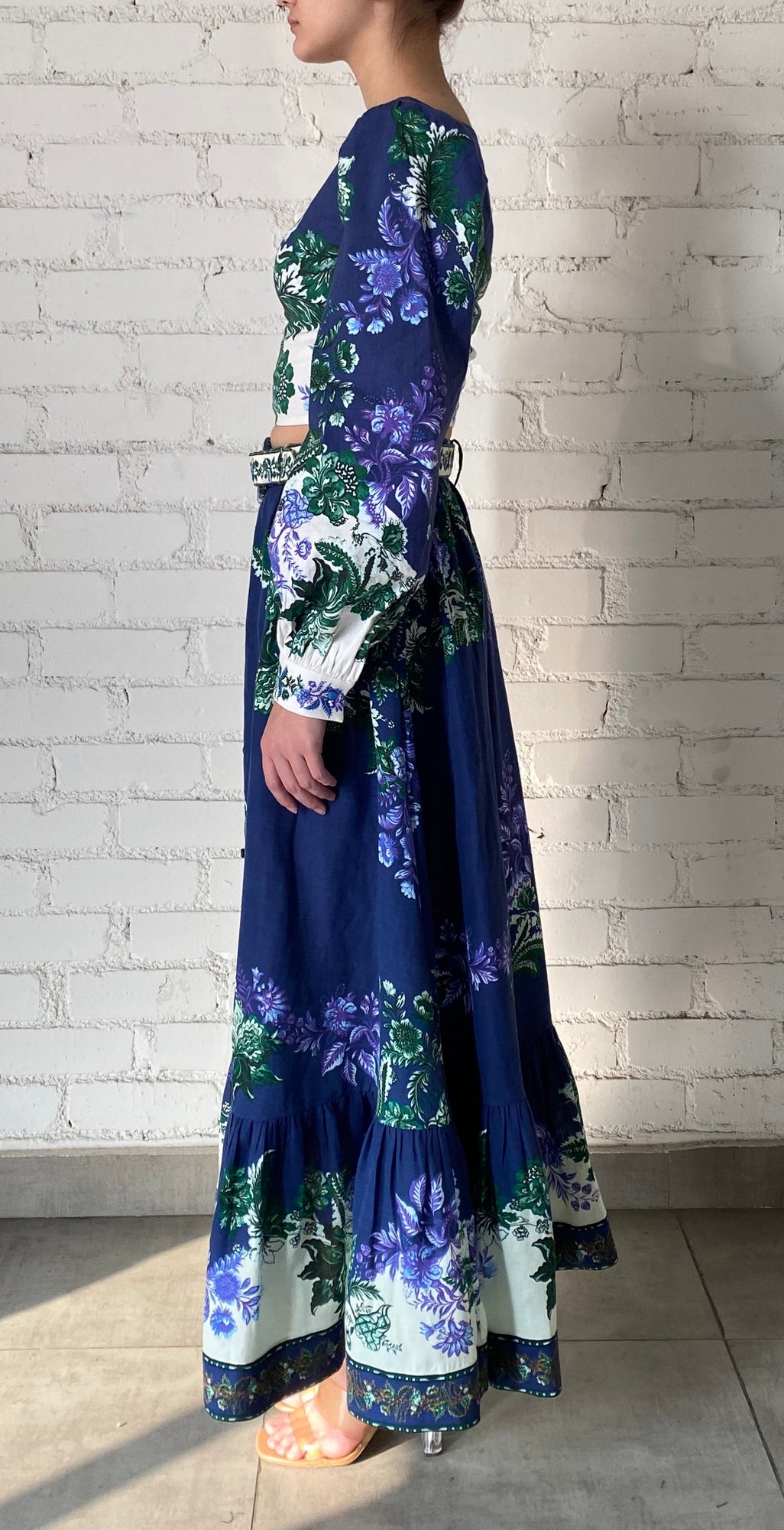 Hemant & Nandita | Keva Crop Top | Green/Blue