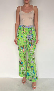 Hemant And Nandita | Laya Moss Crepe Pants | Green