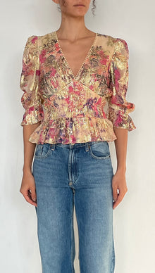 Hemant & Nandita | Leah Peplum Top | Multicolor