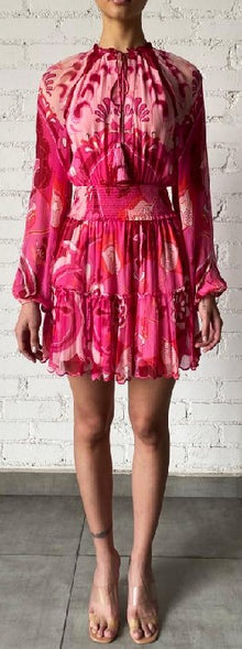 Hemant & Nandita | Malak High-Neck Short Dress | Pink