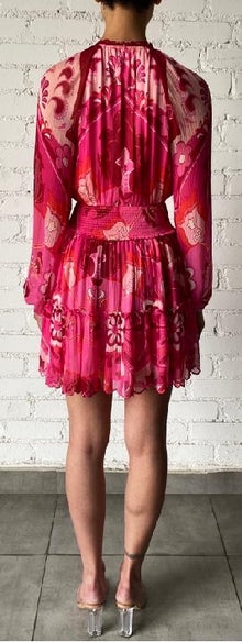 Hemant & Nandita | Malak High-Neck Short Dress | Pink