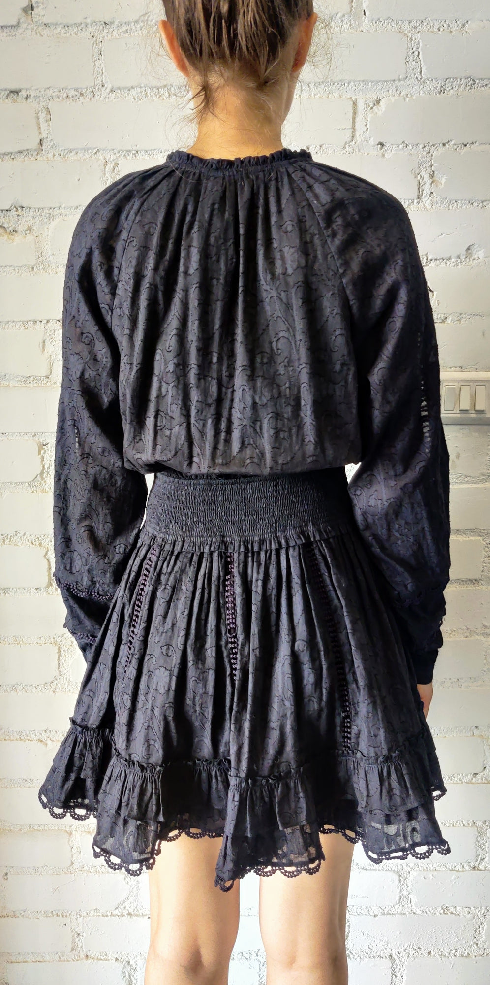 Hemant & Nandita | Mavi Short Dress | Black