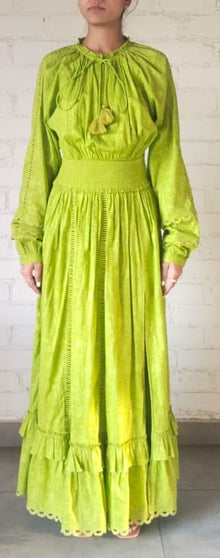 Hemant & Nandita | Mavi Long Dress | Lime Green