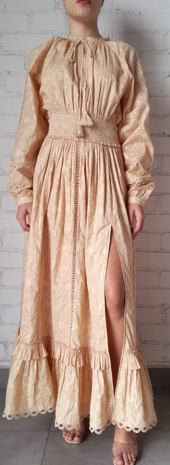 Hemant & Nandita | Mavi Long Dress | Nude