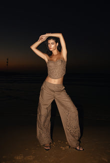 Hemant & Nandita | Mohi Corset Tube Top | Brown