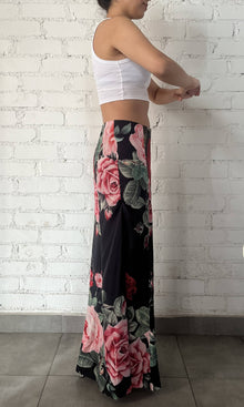 Womens | Maaz Viscose Satin Lycra Long Skirt | Black