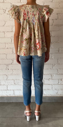 Hemant & Nandita | Nava Sleeveless Top | Beige