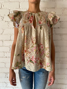 Hemant & Nandita | Nava Sleeveless Top | Beige