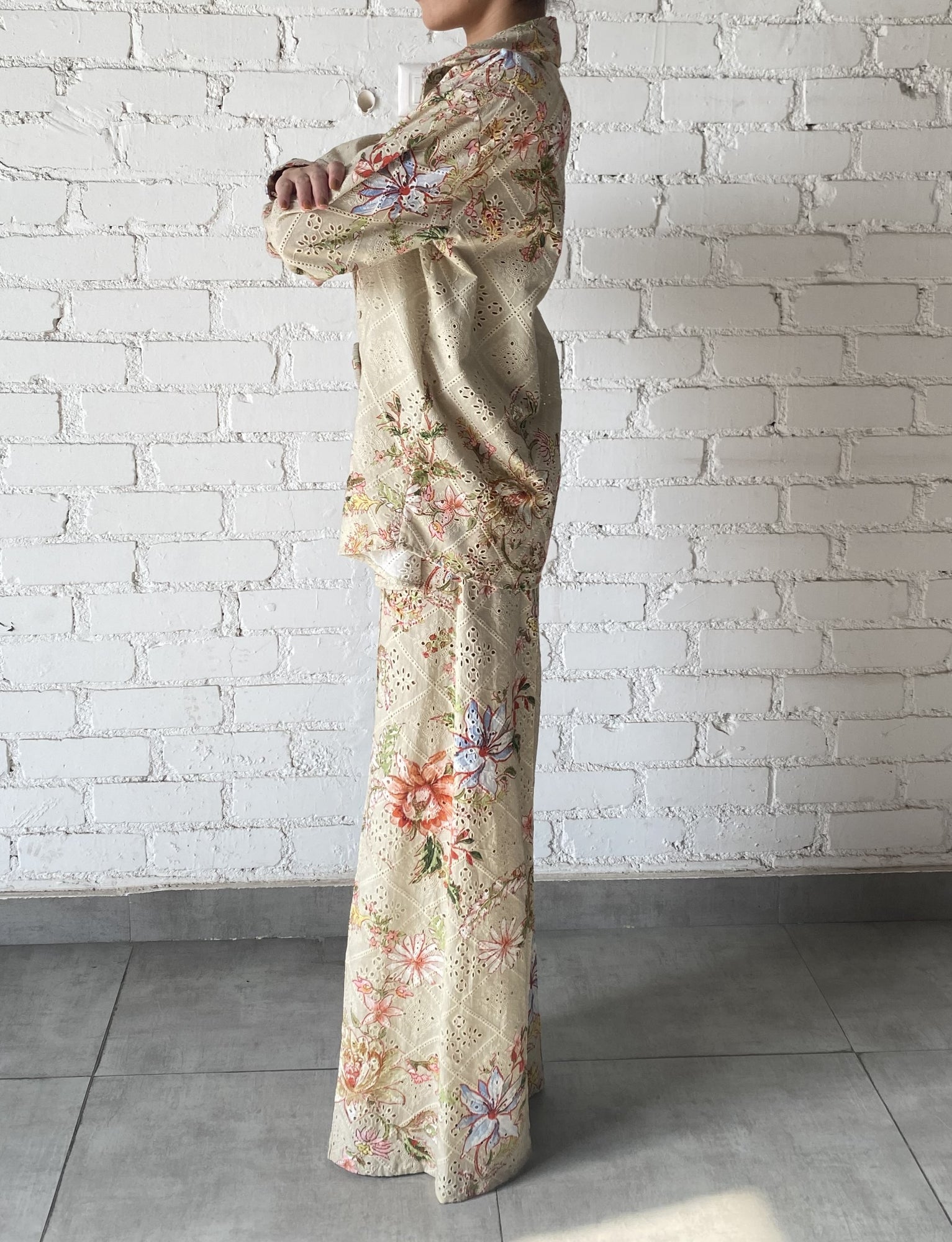 Hemant & Nandita | Nava Oversized Shirt | Beige