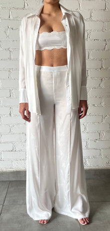 Hemant & Nandita | Nera Flared Pants | White