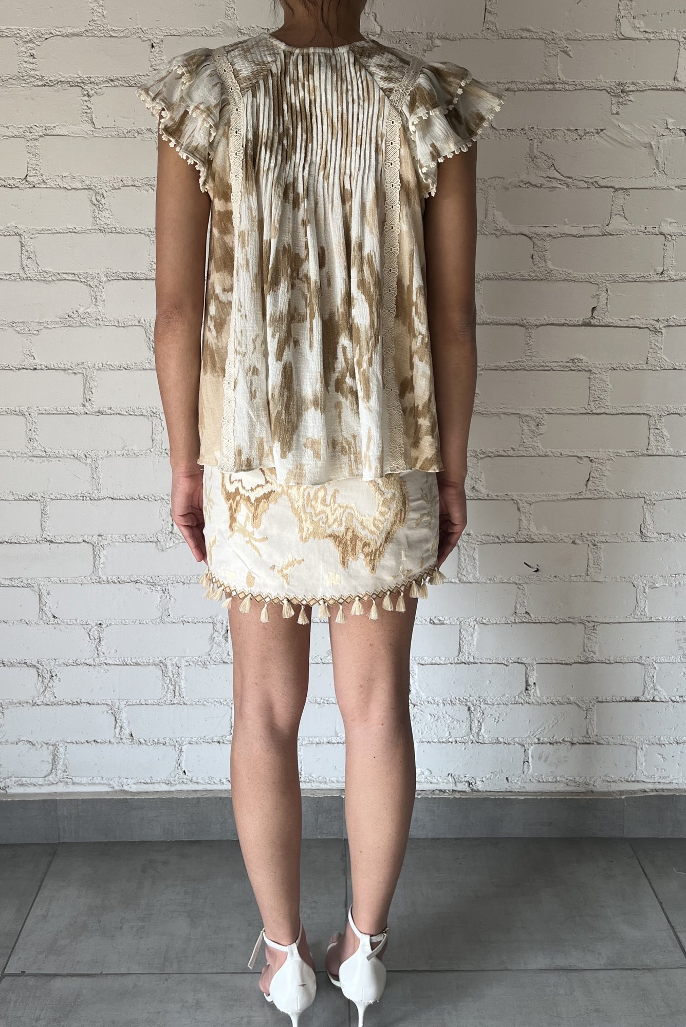 Hemant & Nandita | Nima Top | Light Brown/White