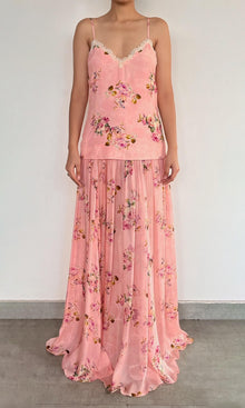 Womens | Niva Viscose Long Dress | Pink