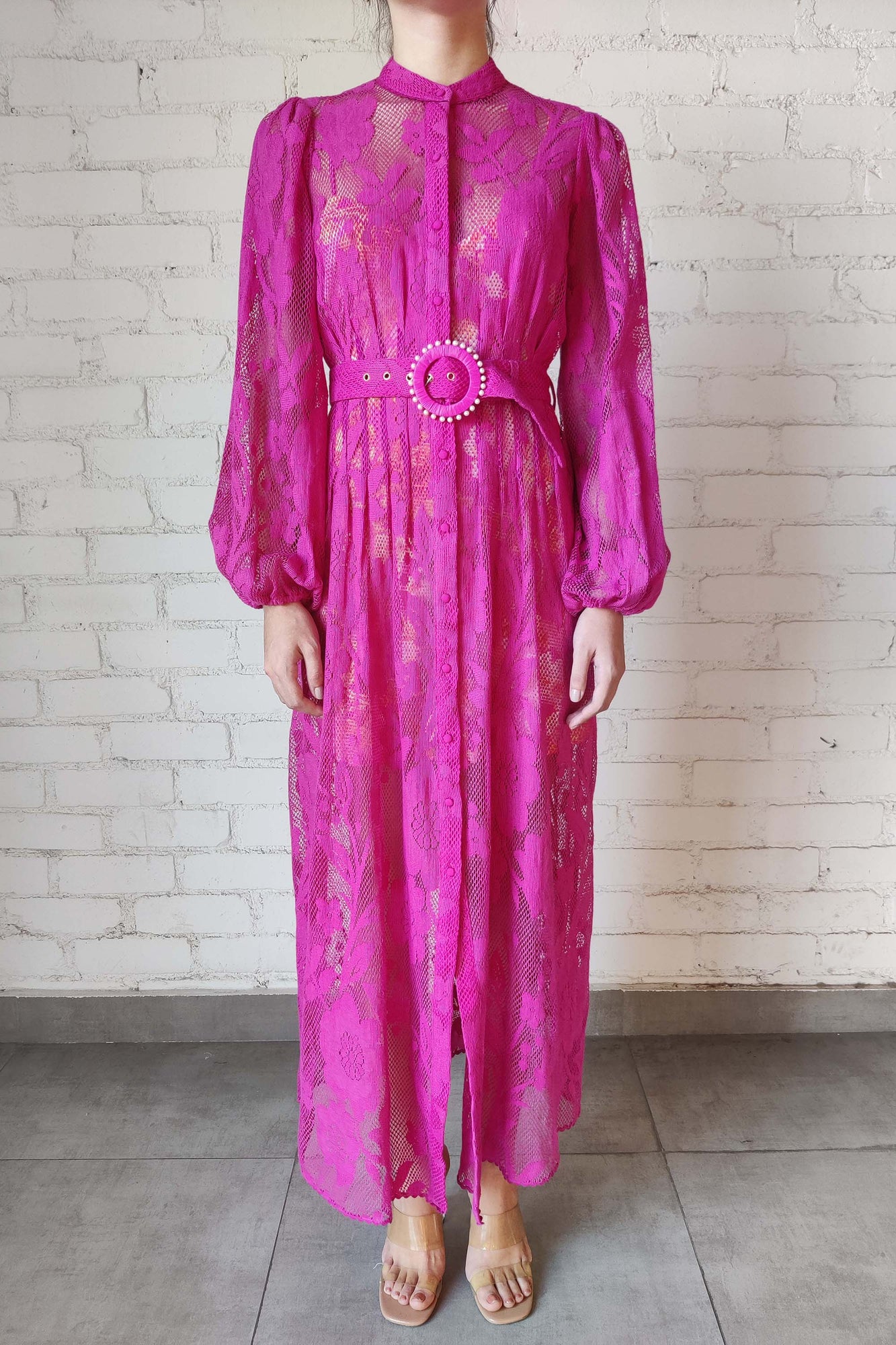 Hemant & Nandita | Nysa Long Dress | Pink