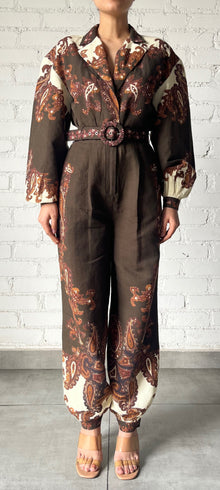 Hemant & Nandita | Omya Jumpsuit | Brown Mix