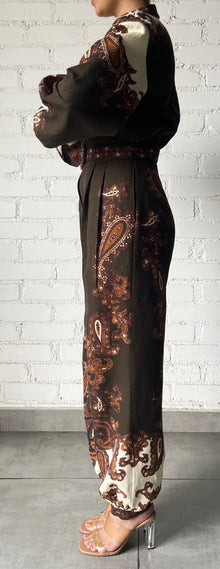 Hemant & Nandita | Omya Jumpsuit | Brown Mix