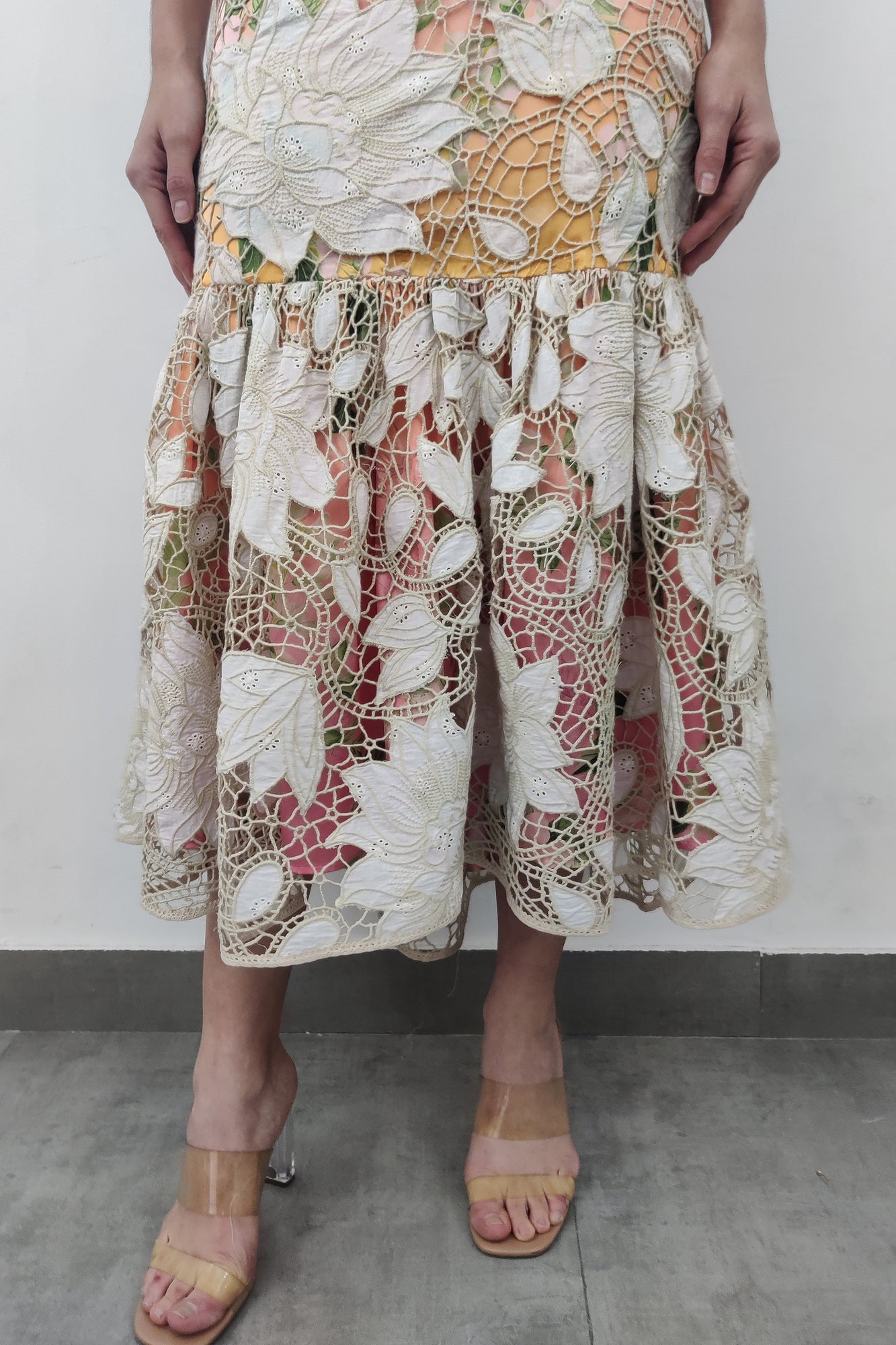 Hemant & Nandita | Pakhi Sleeveless Midi Dress | Pink