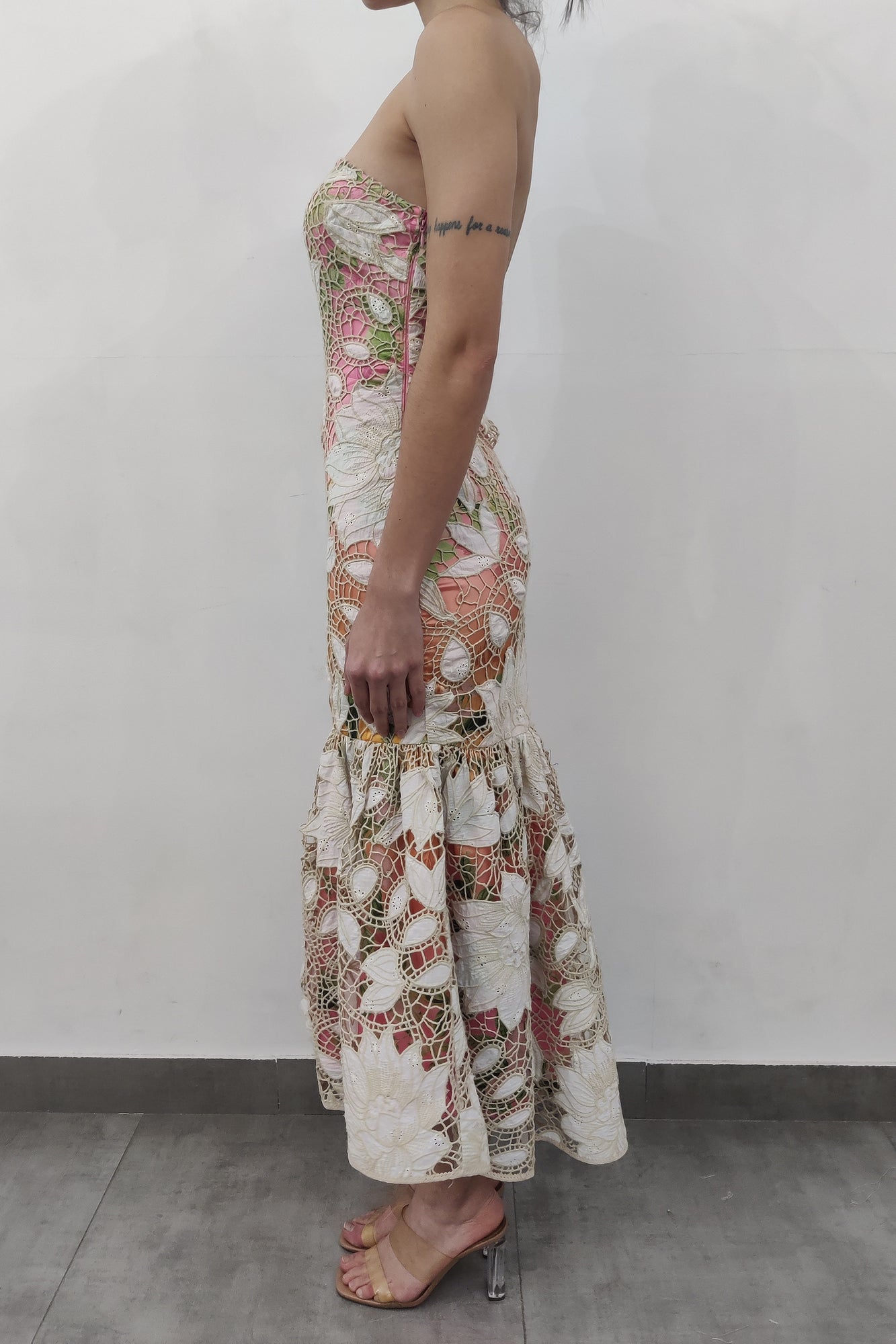Hemant & Nandita | Pakhi Sleeveless Midi Dress | Pink