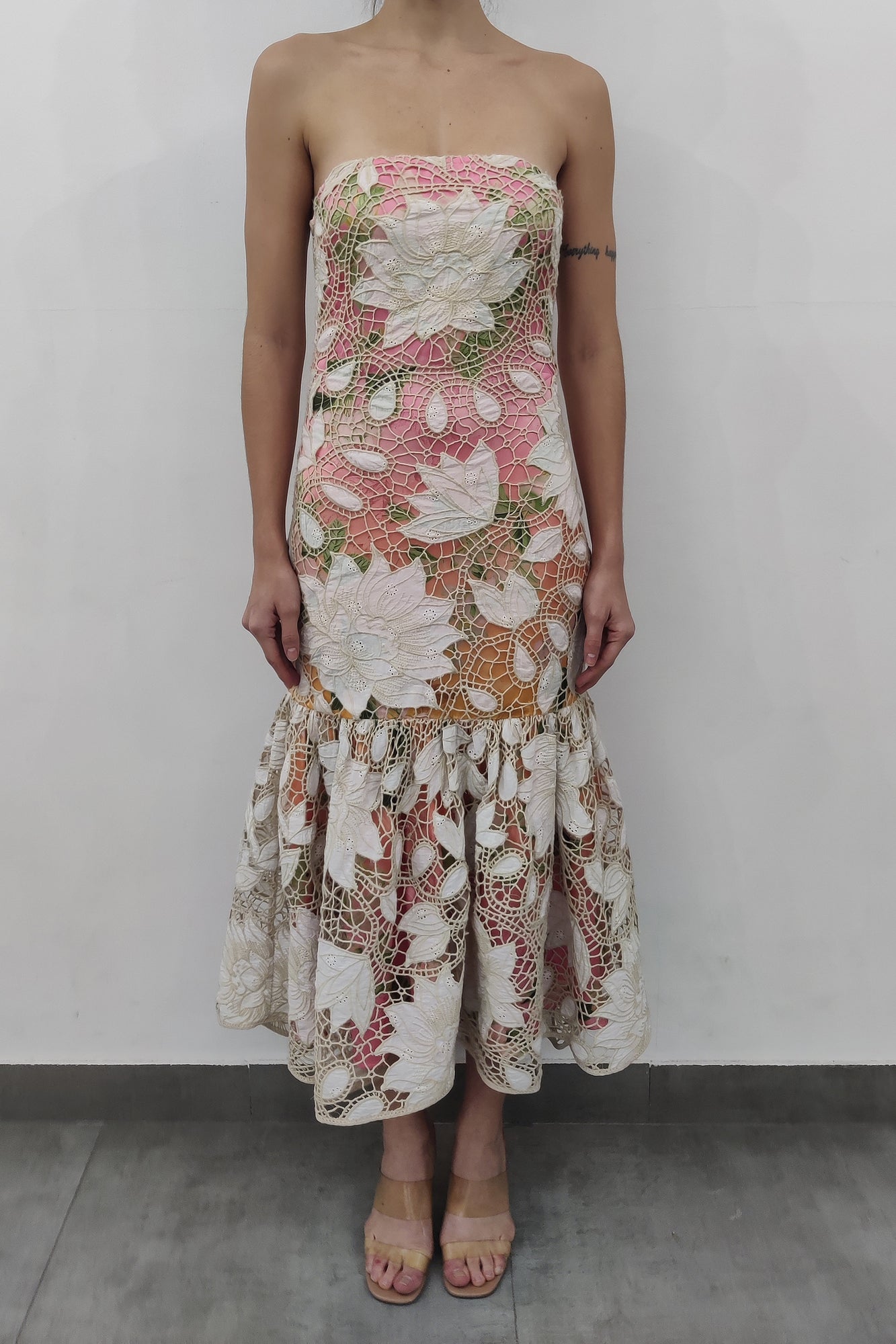 Hemant & Nandita | Pakhi Sleeveless Midi Dress | Pink