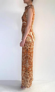 Hemant And Nandita | Rida Viscose Satin Cowl Sleeveless Top | Multi