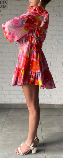 Hemant & Nandita | Rosa Short Dress | Pink
