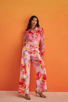 Hemant & Nandita | Rosa Flared Pants | Pink