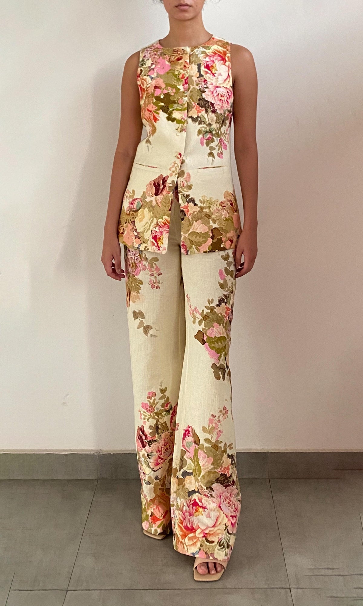 Hemant And Nandita | Sama Cotton Linen Top | Ivory