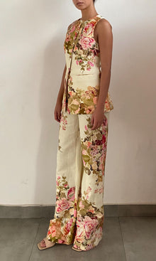 Hemant And Nandita | Sama Cotton Linen Top | Ivory
