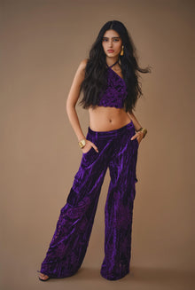 Hemant & Nandita | Sehr Cargo Pants | Purple