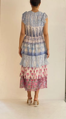 Hemant & Nandita | SL Midi Dress | Blue