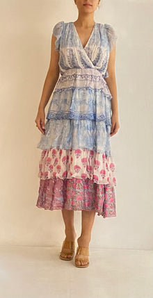 Hemant & Nandita | SL Midi Dress | Blue