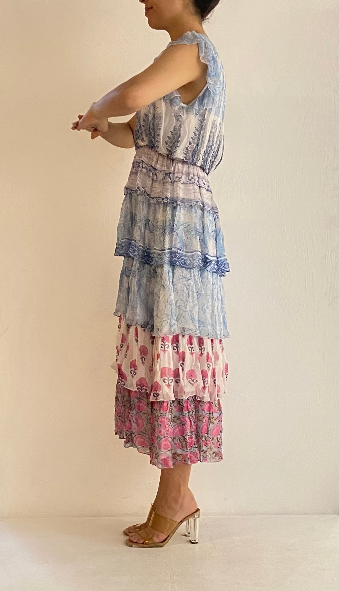Hemant & Nandita | SL Midi Dress | Blue