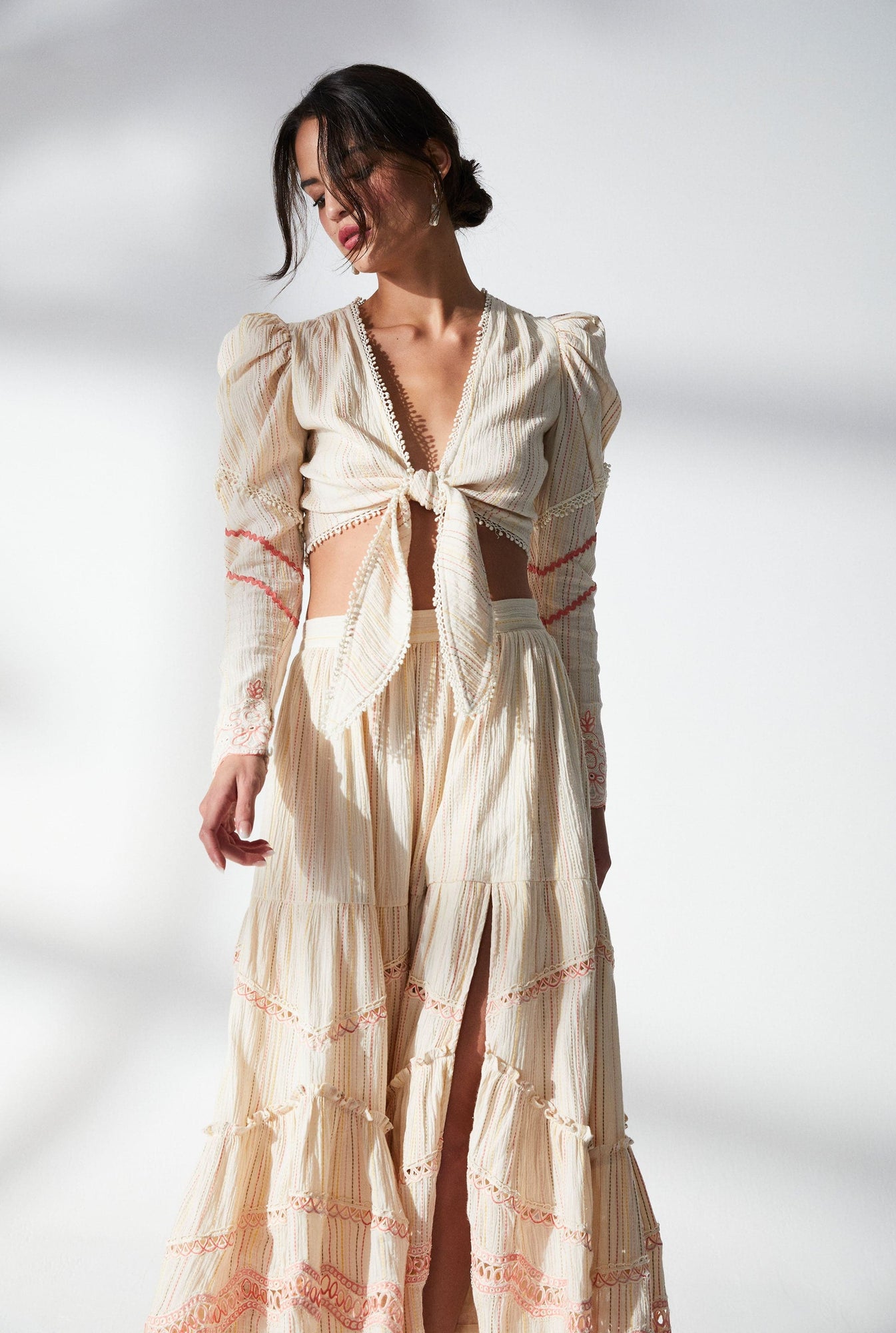 Hemant & Nandita | Suri Crop Top | Cream