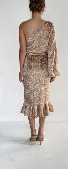 Hemant & Nandita | Tan Midi Dress | Golden