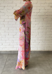 Hemant & Nandita | Tiva Round Closed-Neck Long Dress | Multicolor