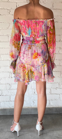 Hemant & Nandita | Tiva Off-Shoulder Short Dress | Multicolor