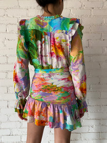 Hemant & Nandita | Tiva V-Neck Long-Sleeve Top | Multicolor
