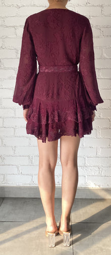 Hemant & Nandita | Tiya Short Dress | Burgundy