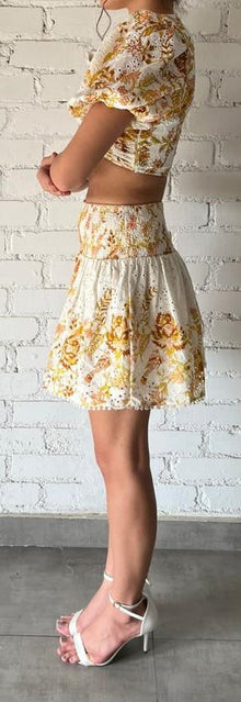 Hemant & Nandita | Tora Relaxed Fit Mini Skirt | Off-White