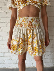 Hemant & Nandita | Tora Relaxed Fit Mini Skirt | Off-White
