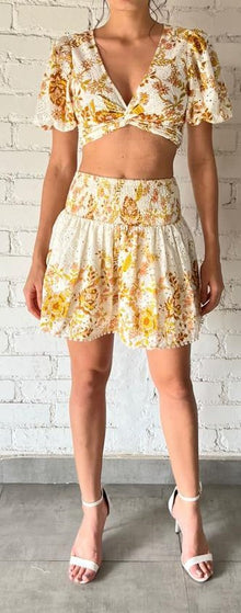 Hemant & Nandita | Tora Relaxed Fit Mini Skirt | Off-White