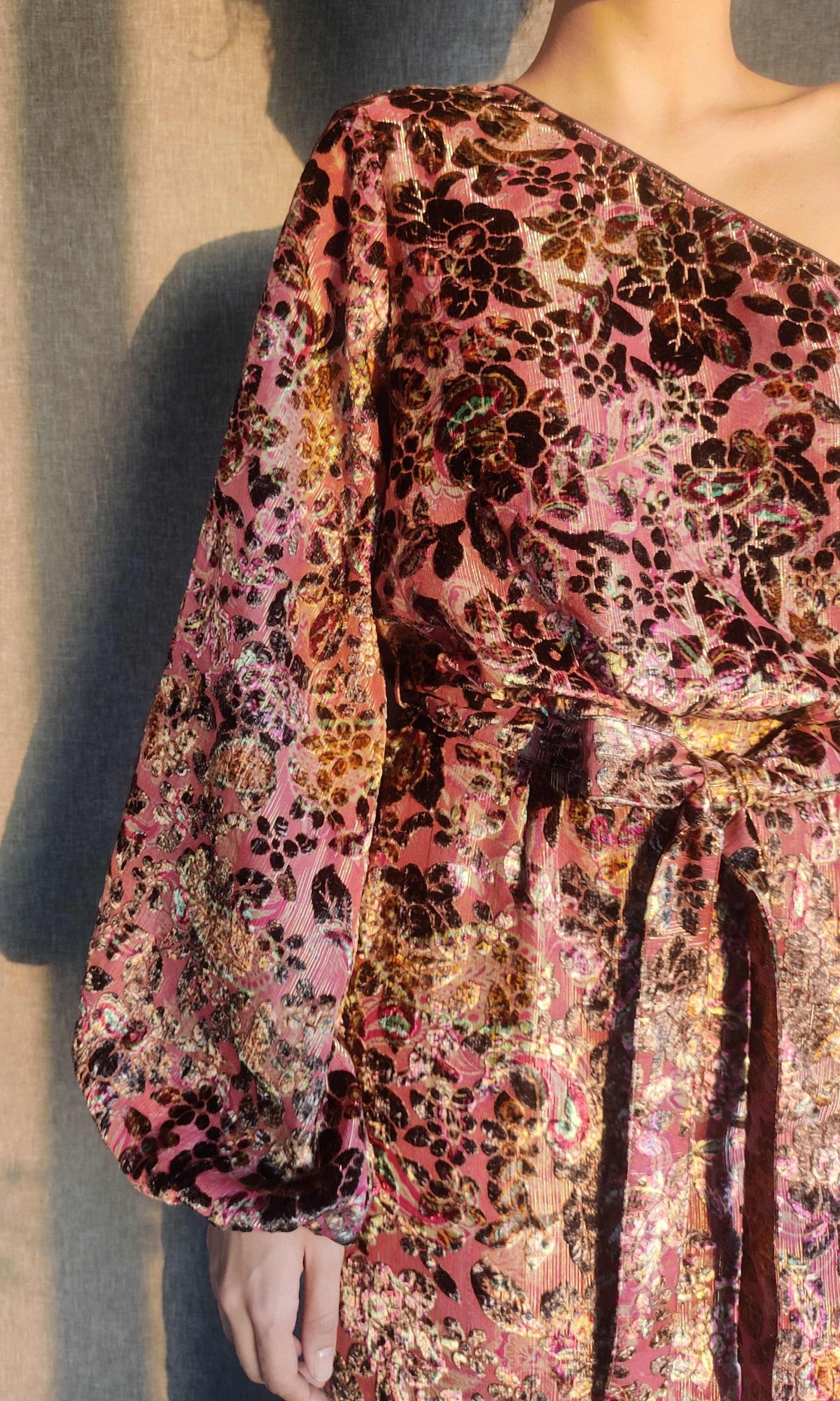 Womens | Vera Velvet Brasso Long Dress | Multicolor